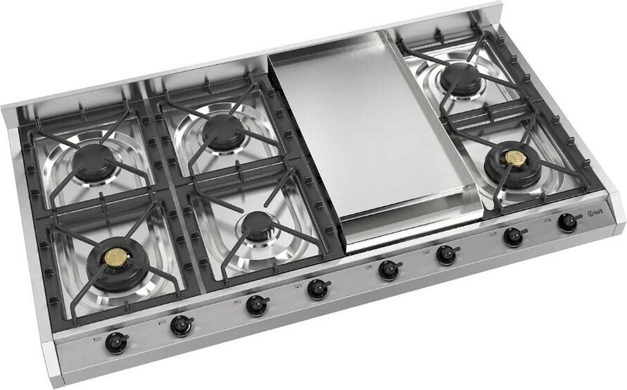 Ilve UHCP1265FNSSBLP Stainless Steel With Burnished Trim, Liquid Propan...