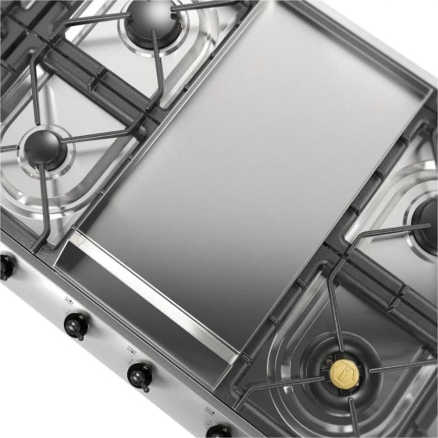 Ilve UHCP1265FNSSBLP Stainless Steel With Burnished Trim, Liquid Propan...