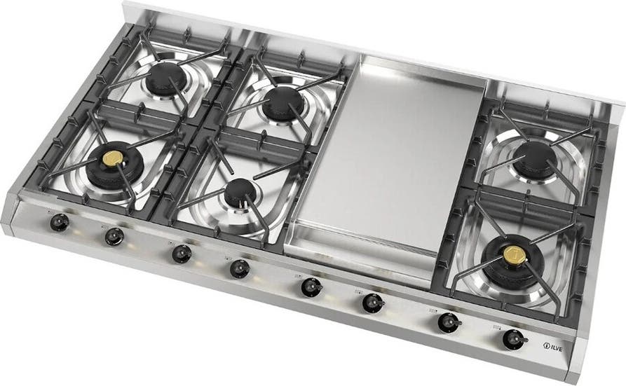 Ilve UHCP1265FNSSB Stainless Steel With Burnished Trim, Natural Gas