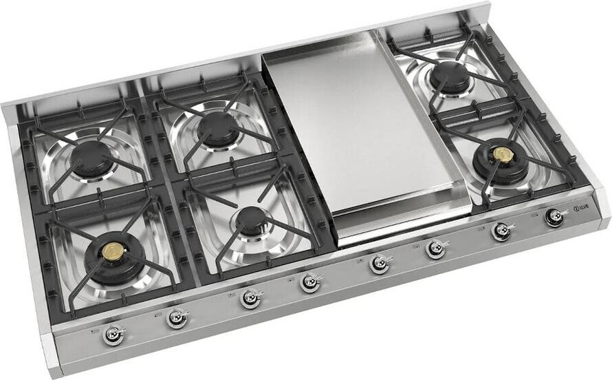 Ilve UHCP1265FNSSC Stainless Steel With Chrome Trim, Natural Gas