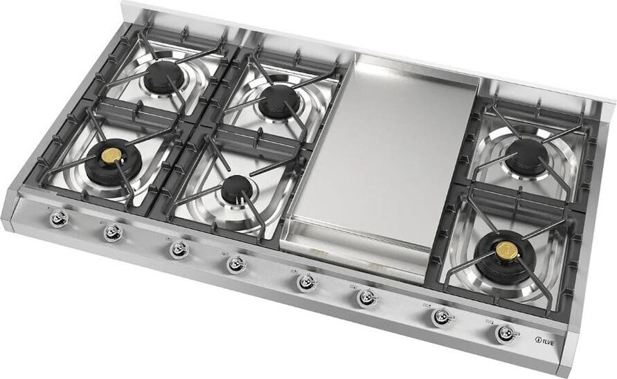 Ilve UHCP1265FNSSC Stainless Steel With Chrome Trim, Natural Gas