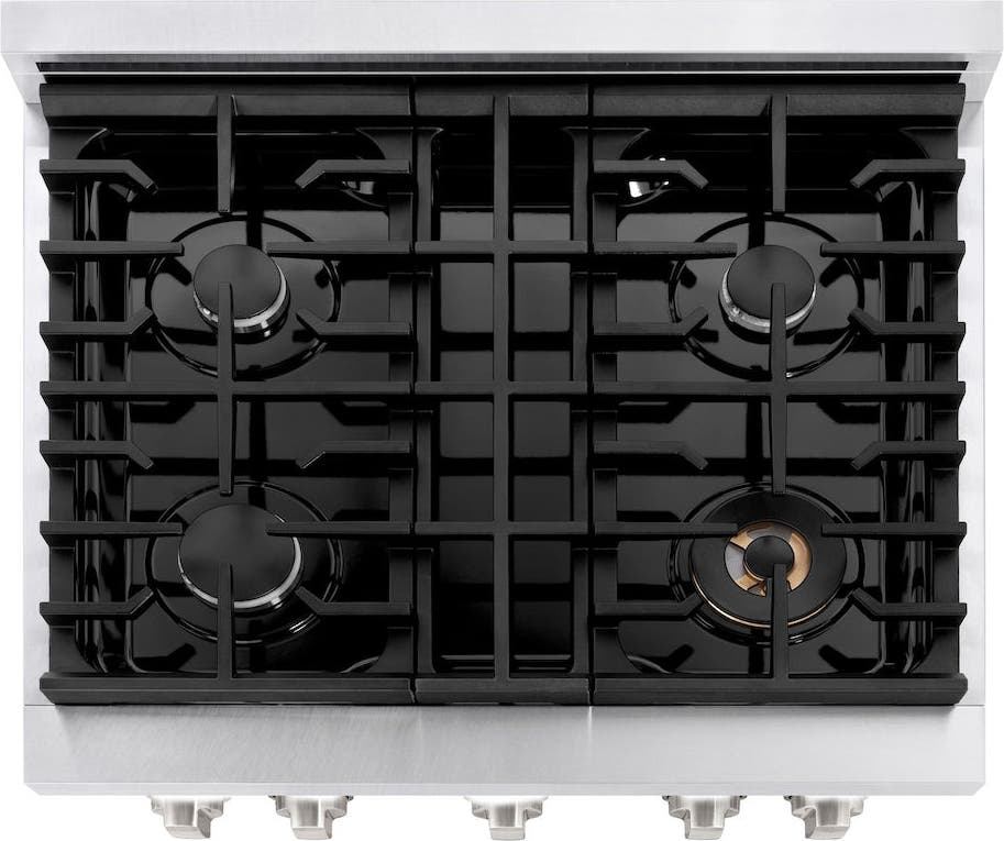 Zline SGRSBLM30 Durasnow Stainless Steel With Black Matte Door