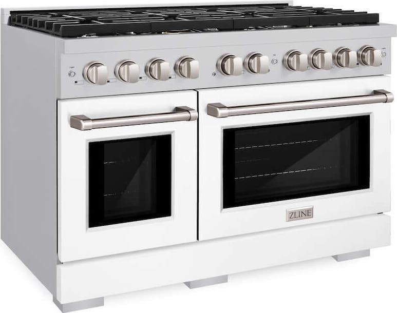 Zline SGRWM48 Stainless Steel With White Matte Doors