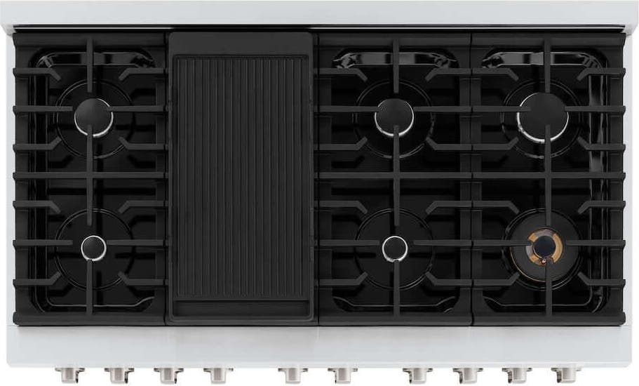 Zline SGRWM48 Stainless Steel With White Matte Doors