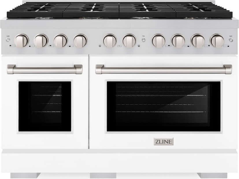 Zline SGRWM48 Stainless Steel With White Matte Doors
