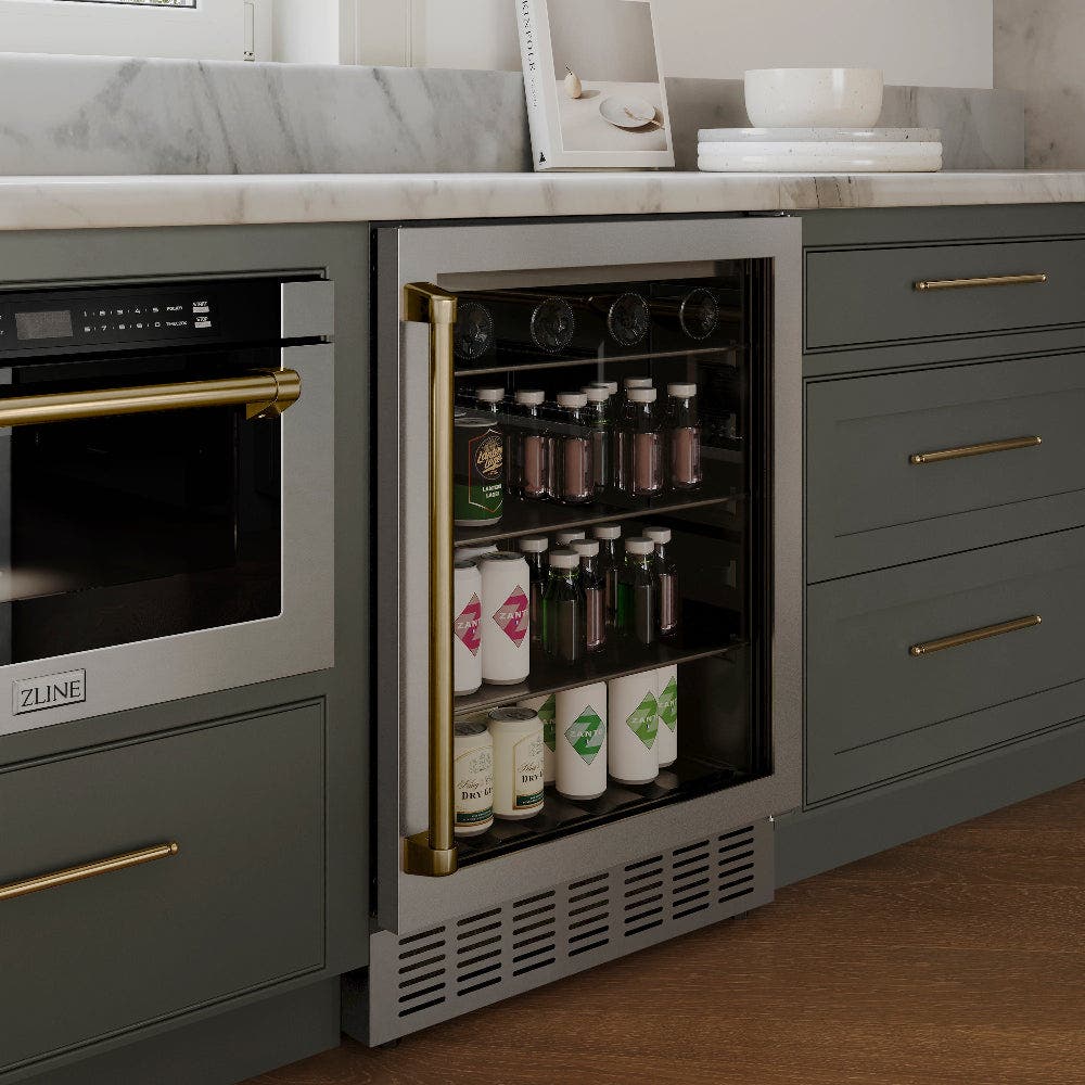 Zline RBVZUS24CB Stainless Steel With Champagne Bronze Accents