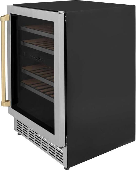 Zline RWVZUD24CB Stainless Steel With Champagne Bronze Accents