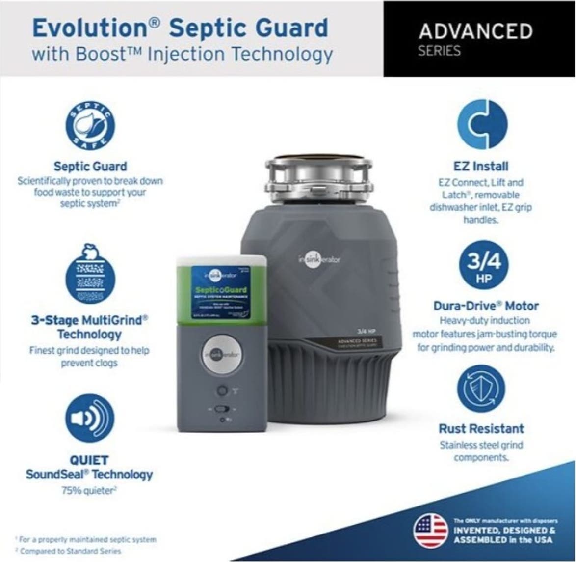 Insinkerator EVOLUTIONSEPTICGUARD 3/4 HP