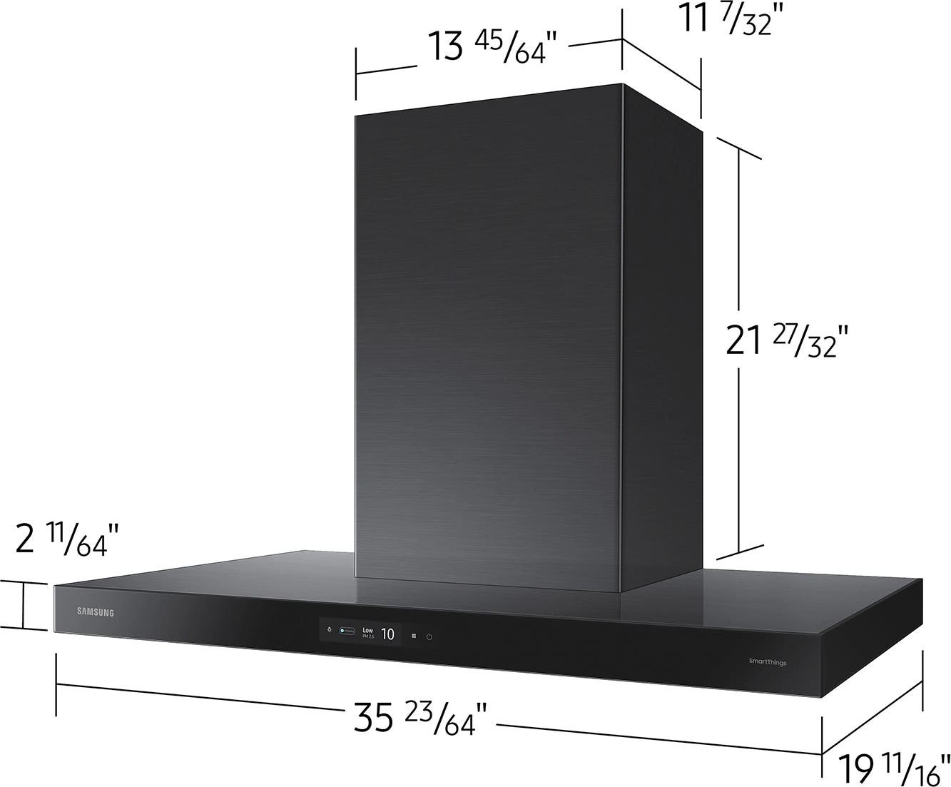 Samsung NK36CB700W33 Clean Deep Charcoal Panel, Black Stainless Steel D...