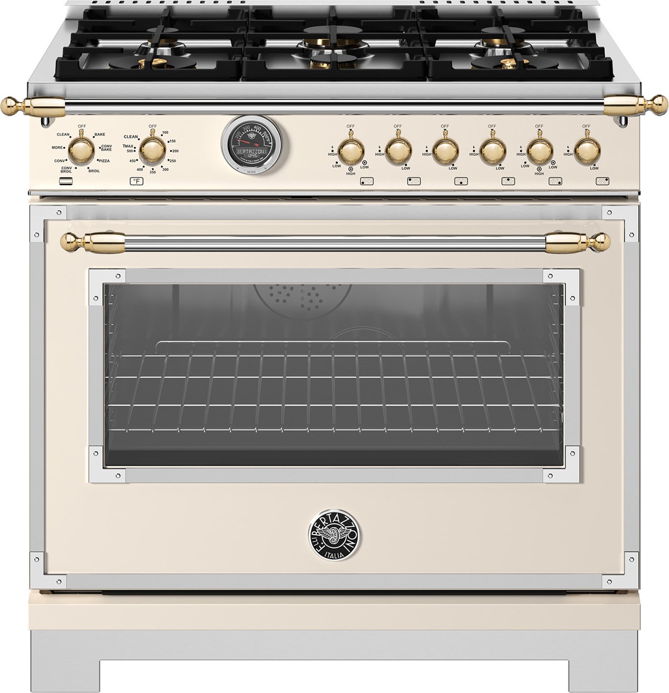 Bertazzoni HER366BCFEPNG 36 Inch Heritage Series Duel Fuel Range