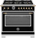36 Inch Heritage Series Duel Fuel Range With Self Cleaning Oven And 6 Brass Burners