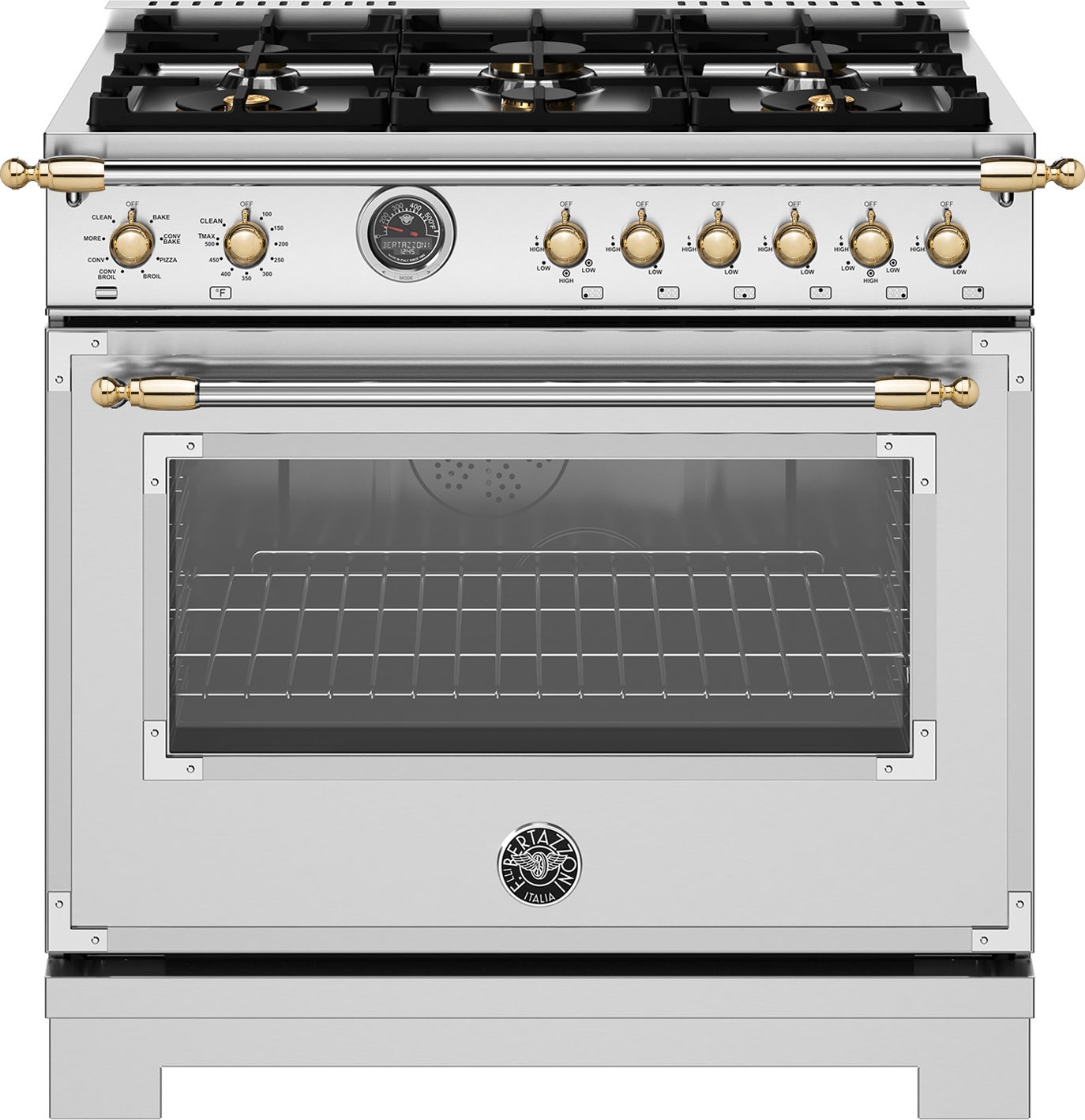 ペンリール Bertazzoni HER366BCFEPXG 36 Inch Heritage Series Duel Fuel Range