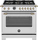 36 Inch Heritage Series Gas Range With 6 Brass Burners