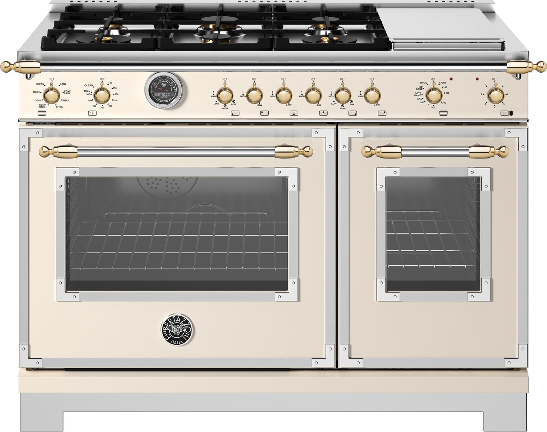 Bertazzoni HER486BTFEPXG 48 Inch Heritage Series Dual Fuel Range