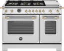 48 Inch Heritage Series Dual Fuel Range With Self Cleaning, 6 Brass Burners And Griddle