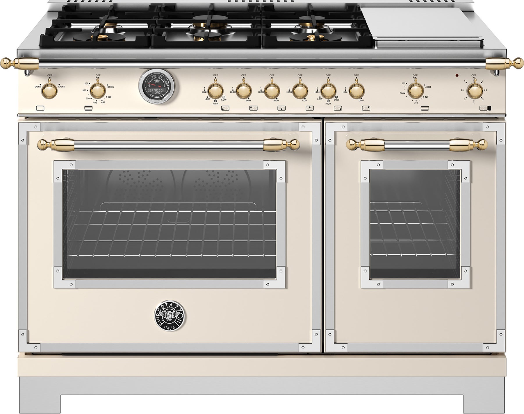 Bertazzoni HER486BTFGMAG 48 Inch Heritage Series Gas Range Avorio