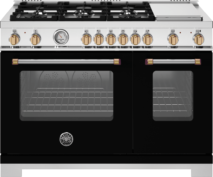 Bertazzoni MAS486GDFMNG Black With Gold Trim