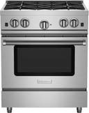 30 Inch Freestanding Gas Range with 4 Open Burners, Continuous Grates, Convection Oven, Infrared Broiler, Seamless Control Panel, and Nova Power Burner