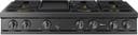 48 Inch Gas Smart Rangetop with 6 Sealed Burners, Continuous Grates, Simmersear™ Burners, Built-In Griddle, Illumina™ Knobs, Auto-Connected Hood, SmartThings App, Perma-Flame™, and Wok Ring