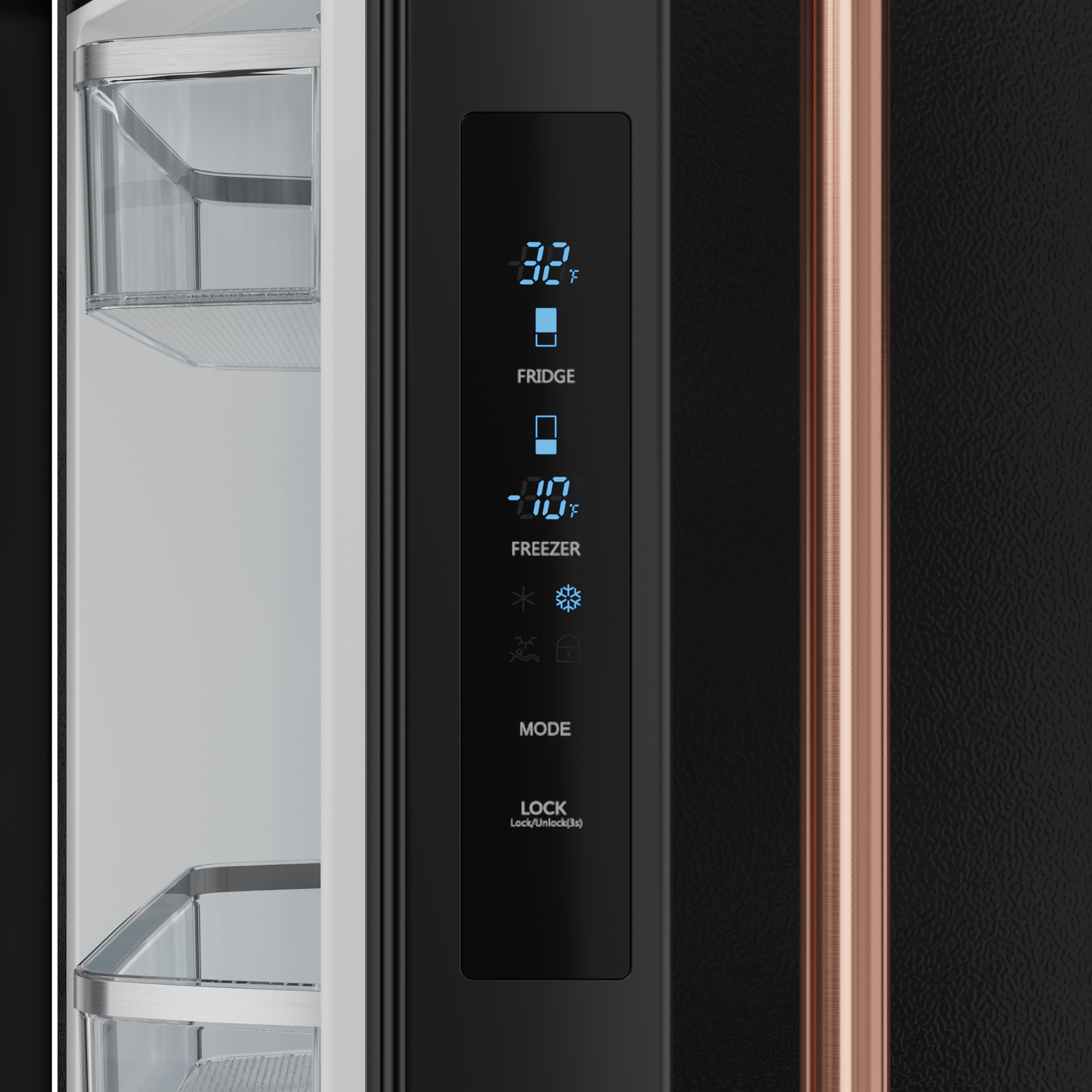 Thor RF3017FFD00RSG Black with Rose Gold Accents