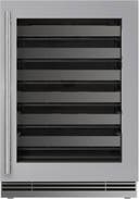 24 Inch Undercounter Wine Cooler with 42 Bottle Capacity, 6 Full-extension Metal Racks, Sabbath Mode, Door Alarm, LED Lighting, Electronic Touch Control, and ENERGY STAR