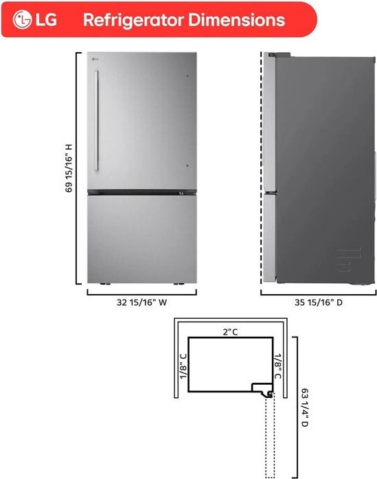 LG LB26H2200S Fingerprint Resistant Stainless Steel