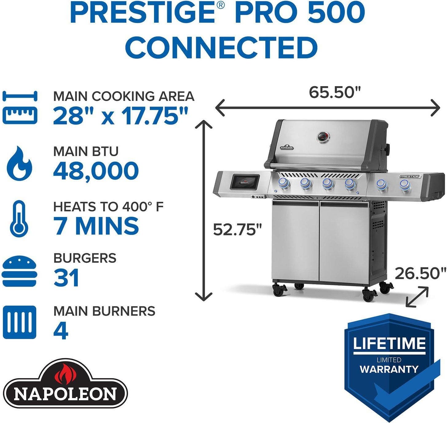 Napoleon PRO500VXRSIBPSS Liquid Propane