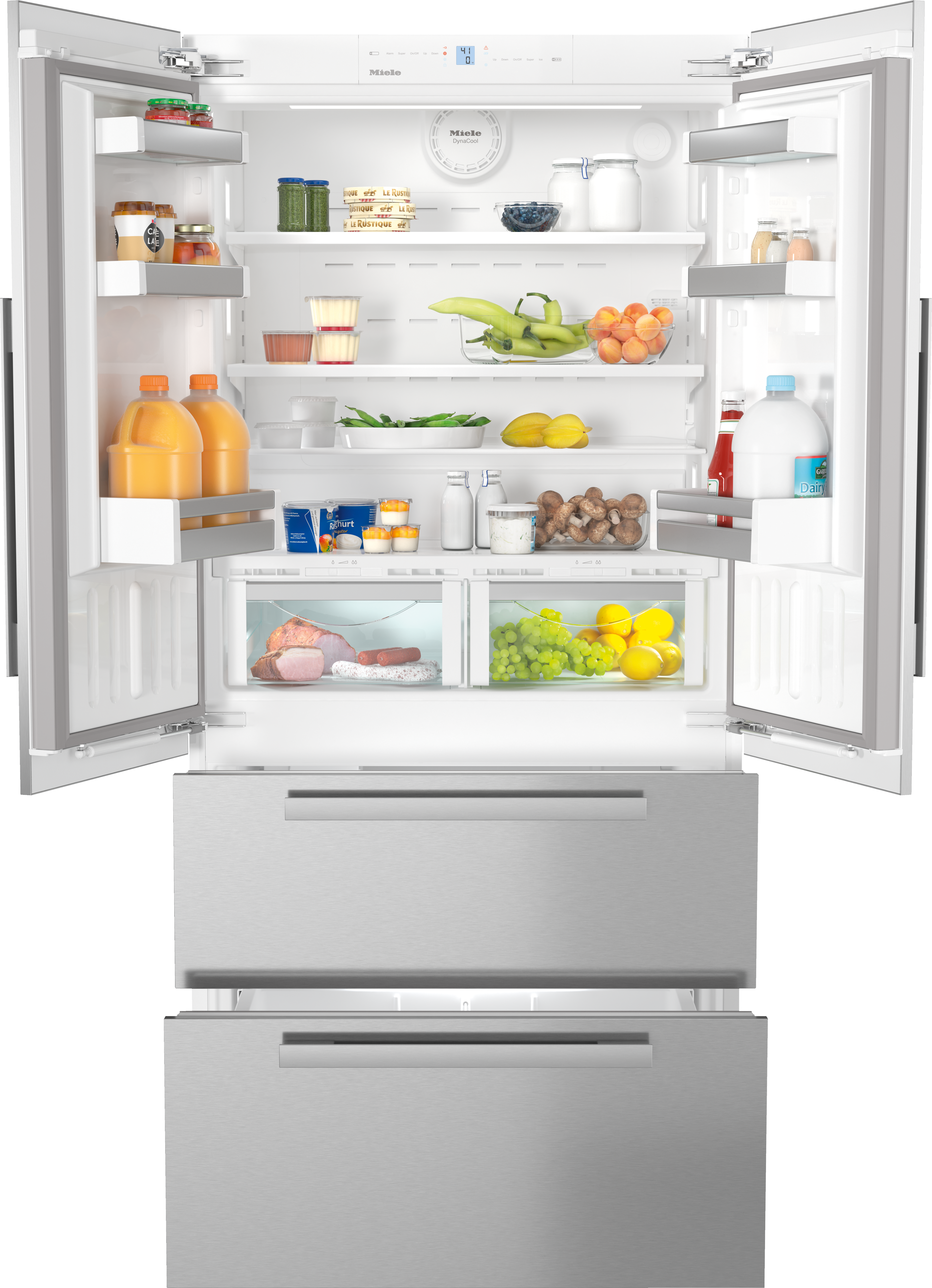 Miele KFNF9959IDE 36 Inch French Door Bottom Freezer Drawers