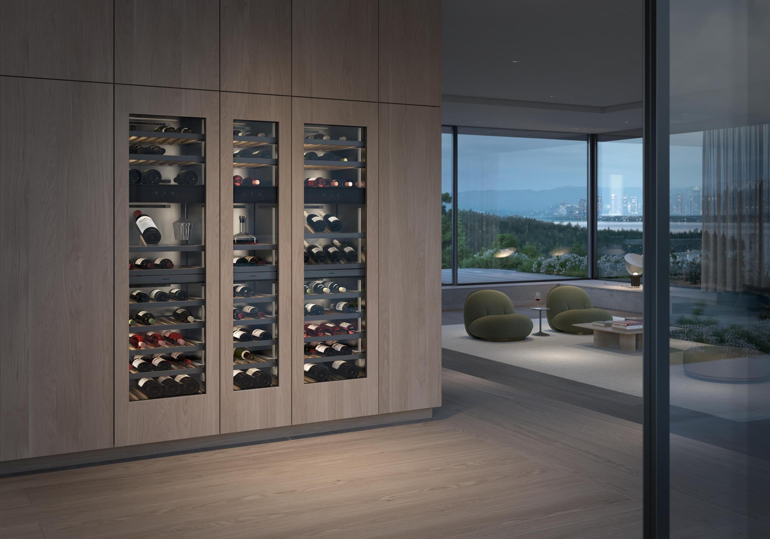 Gaggenau RVW467770 24 Inch Triple Zone Smart Wine Column Panel