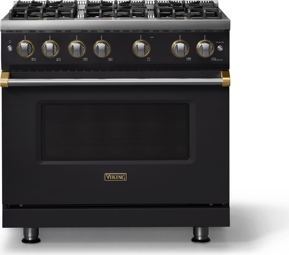 Viking VGR53646BSB 36 Inch 6 Burner Gas Range: Slate Blue, Natural