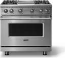 36 Inch 4 Burner Gas Range With Griddle