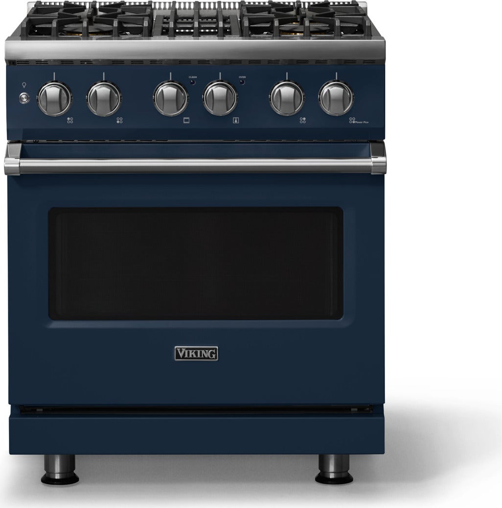 Viking VDR53044BMABBLP 30 Inch 4 Burner Dual Fuel Range: Martini