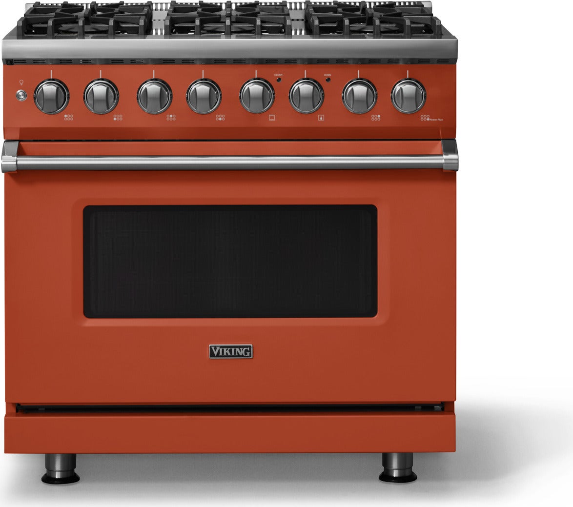 Viking VDR53646BVA 36 Inch 6 Burner Dual Fuel Range: Valentine