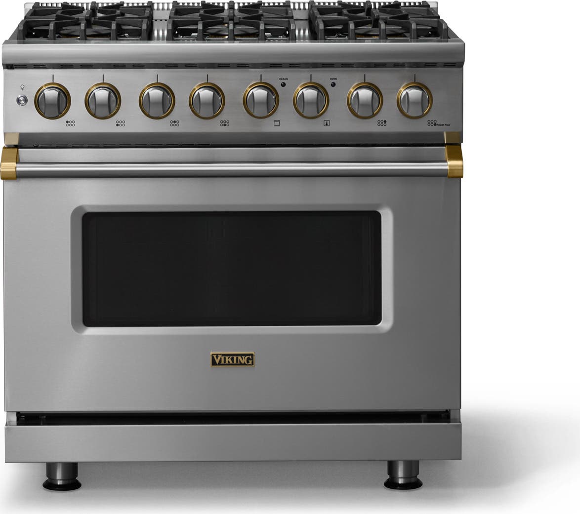Stainless Steel With Brushed Brass Trim, Liquid Propane