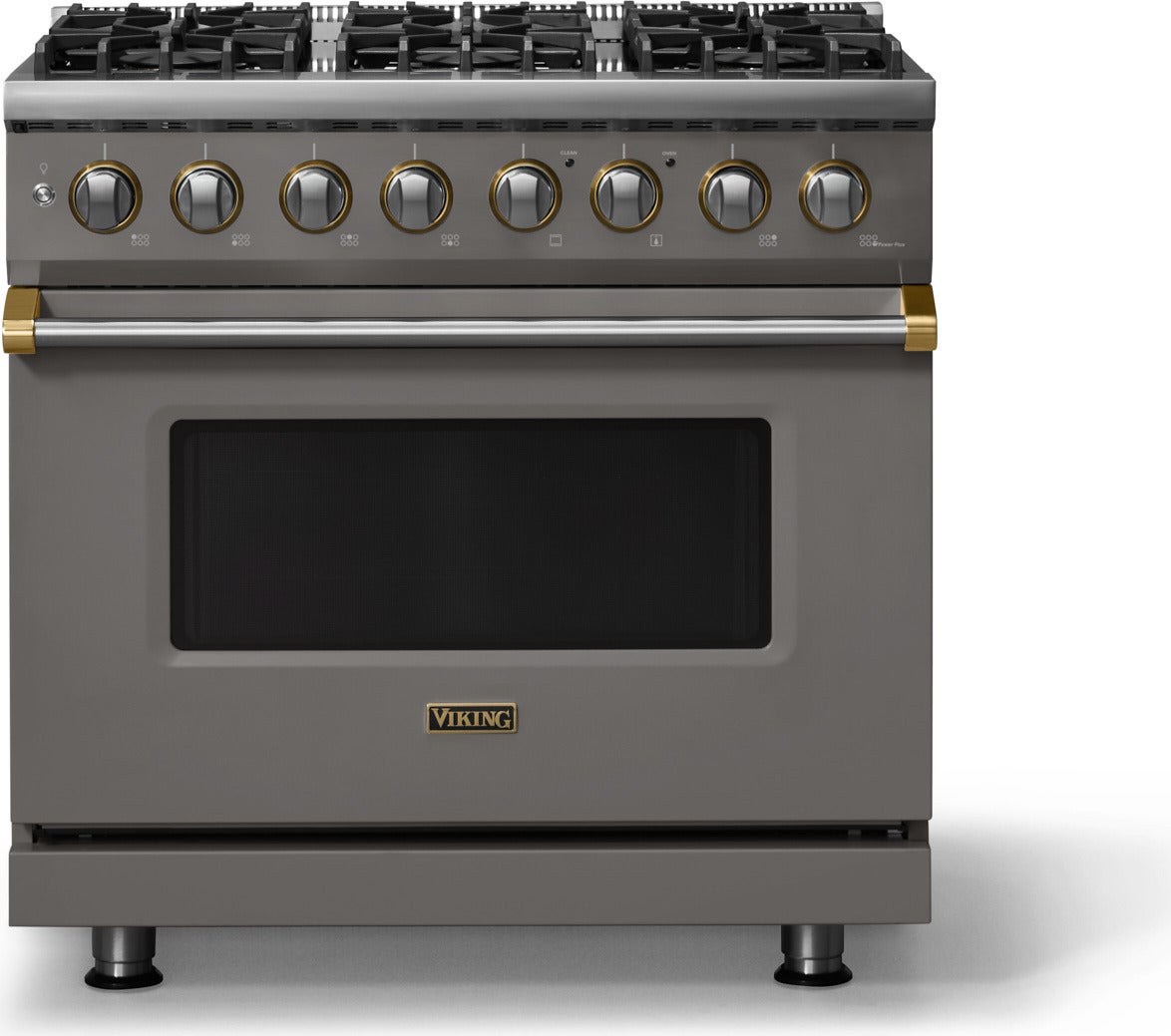 Viking VDR53646BMALP 36 Inch 6 Burner Dual Fuel Range: Martini
