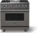 36 Inch 4 Burner Dual Fuel Range With Griddle And Self Cleaning