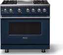 36 Inch 4 Burner Dual Fuel Range With Griddle And Self Cleaning