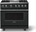 36 Inch 4 Burner Dual Fuel Range With Griddle And Self Cleaning