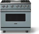 36 Inch 4 Burner Dual Fuel Range With Griddle And Self Cleaning