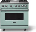 36 Inch 4 Burner Dual Fuel Range With Griddle And Self Cleaning