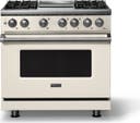 36 Inch 4 Burner Dual Fuel Range With Griddle And Self Cleaning
