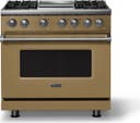 36 Inch 4 Burner Dual Fuel Range With Griddle And Self Cleaning