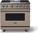 36 Inch 4 Burner Dual Fuel Range With Griddle And Self Cleaning