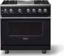 36 Inch 4 Burner Dual Fuel Range With Griddle And Self Cleaning