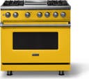 36 Inch 4 Burner Dual Fuel Range With Griddle And Self Cleaning
