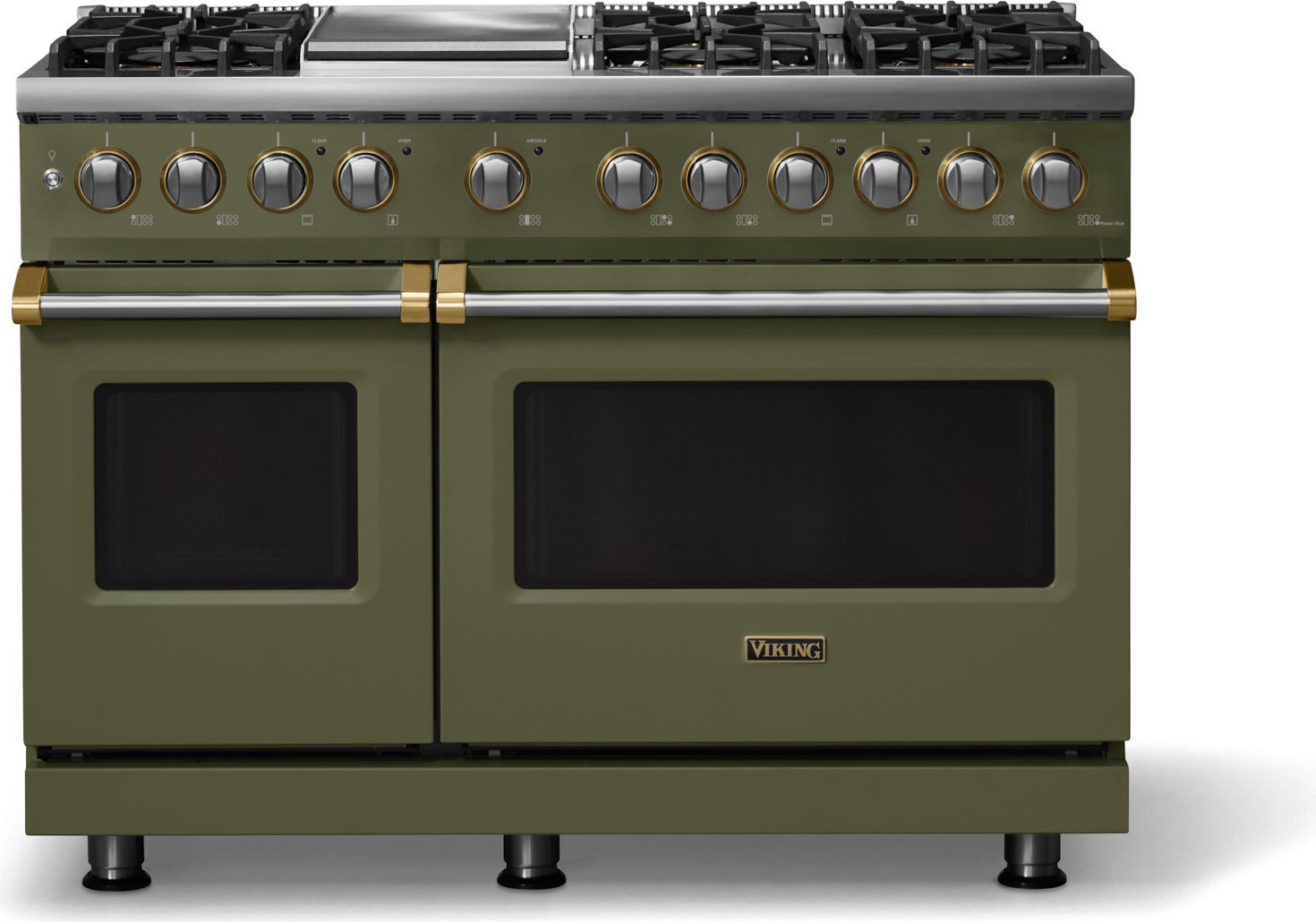 VIKING グリーン ストーブ Viking VDR54846GMABBLP 48 Inch 6 Burner Dual Fuel Range Martini