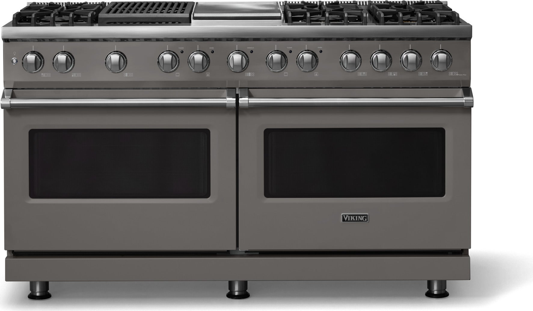 Viking VDR56046GQCSBB 60 Inch 6 Burner Dual Fuel Range Cast Black