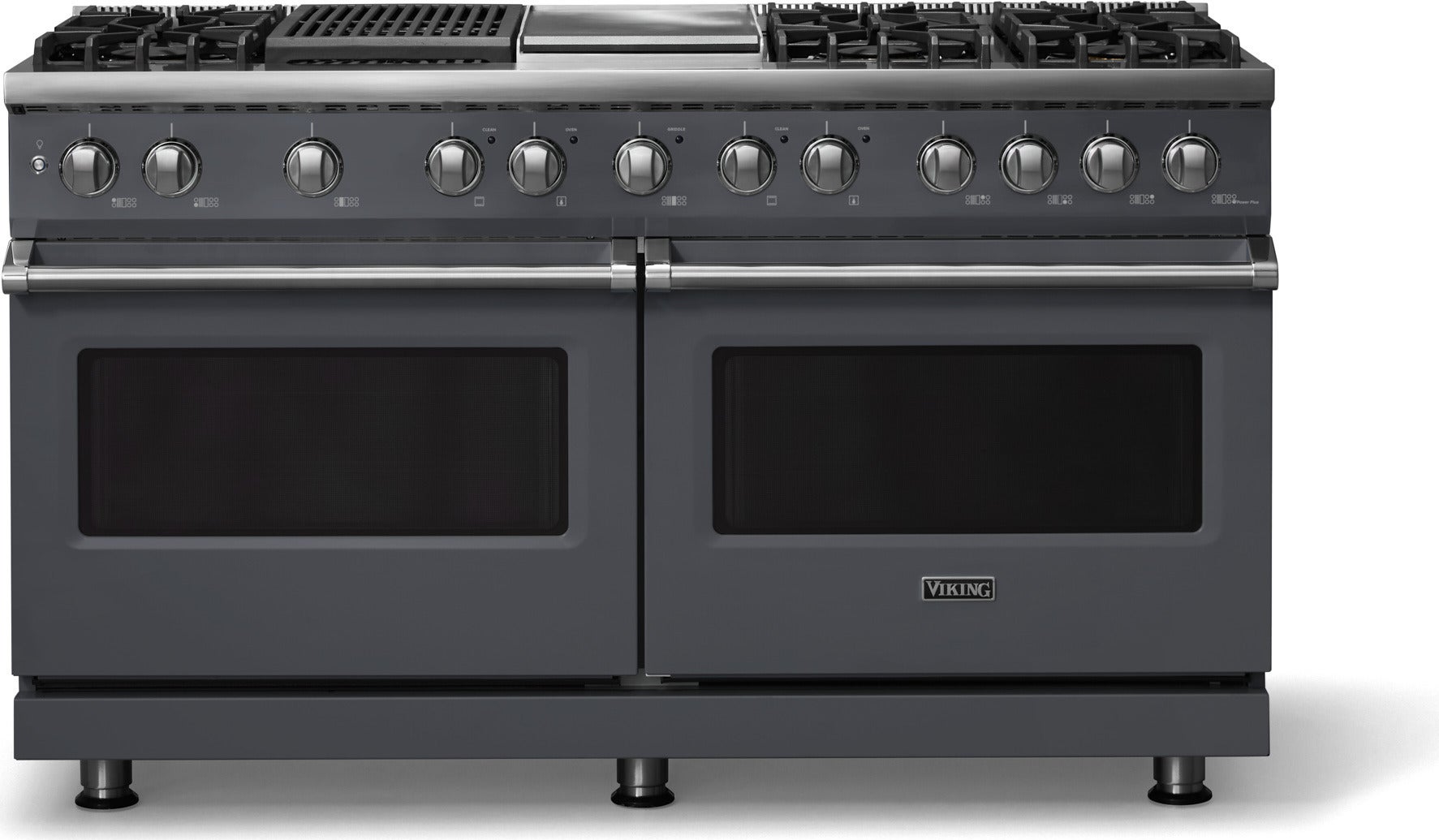 Viking VDR56046GQCSBB 60 Inch 6 Burner Dual Fuel Range Cast Black