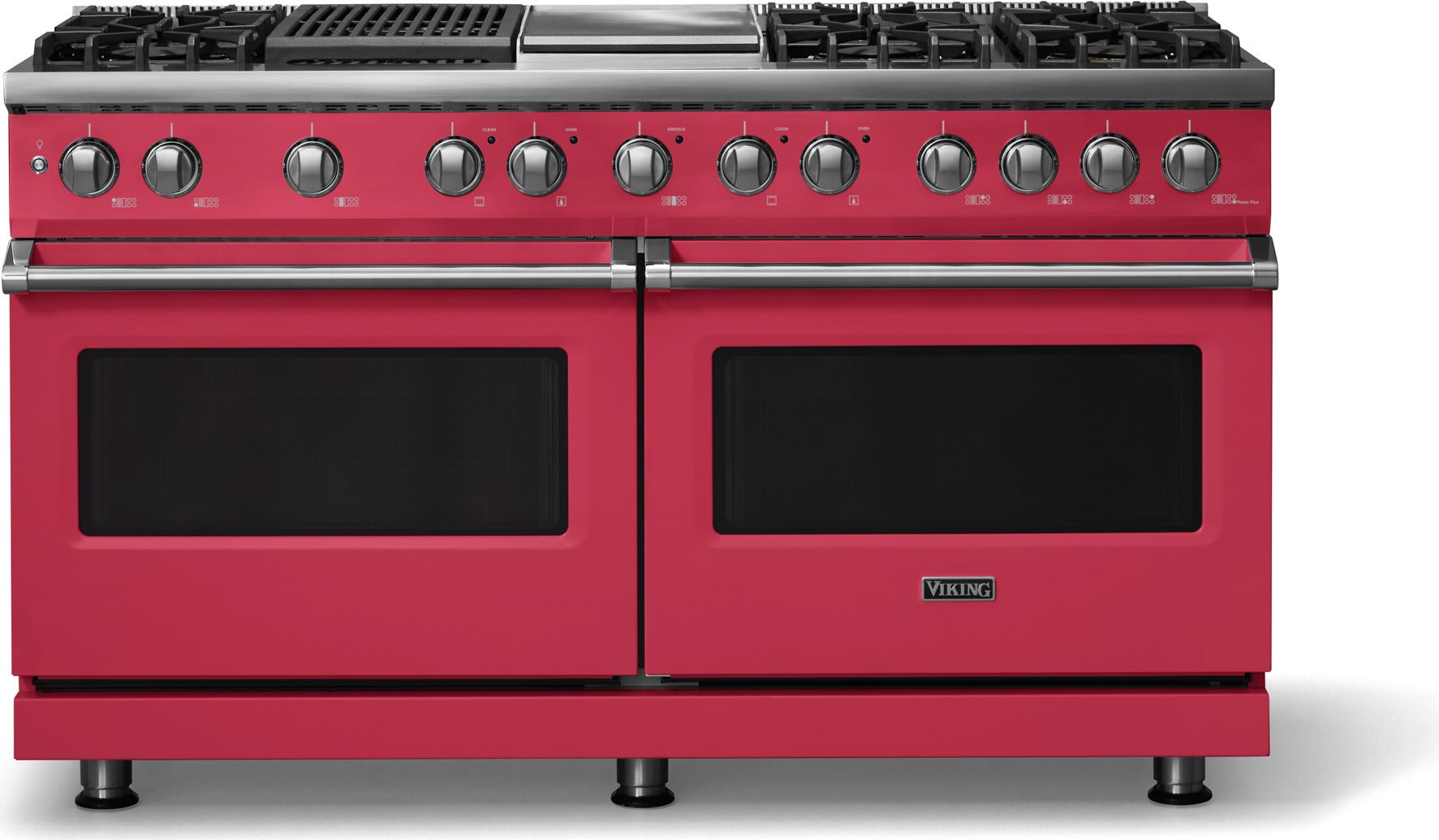 Viking VDR56046GQCSBB 60 Inch 6 Burner Dual Fuel Range Cast Black