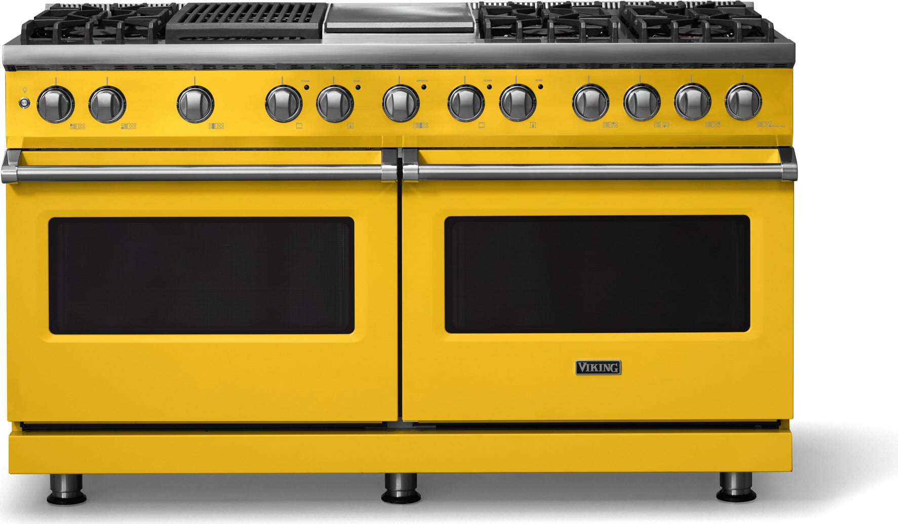 Viking VDR56046GQDABB 60 Inch 6 Burner Dual Fuel Range Daffodil